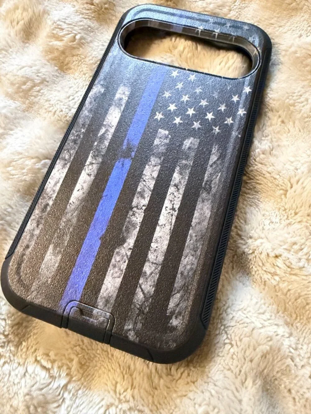 Blue Line Google Pixel 9 Phone Case American Flag Police Support Tough Cover